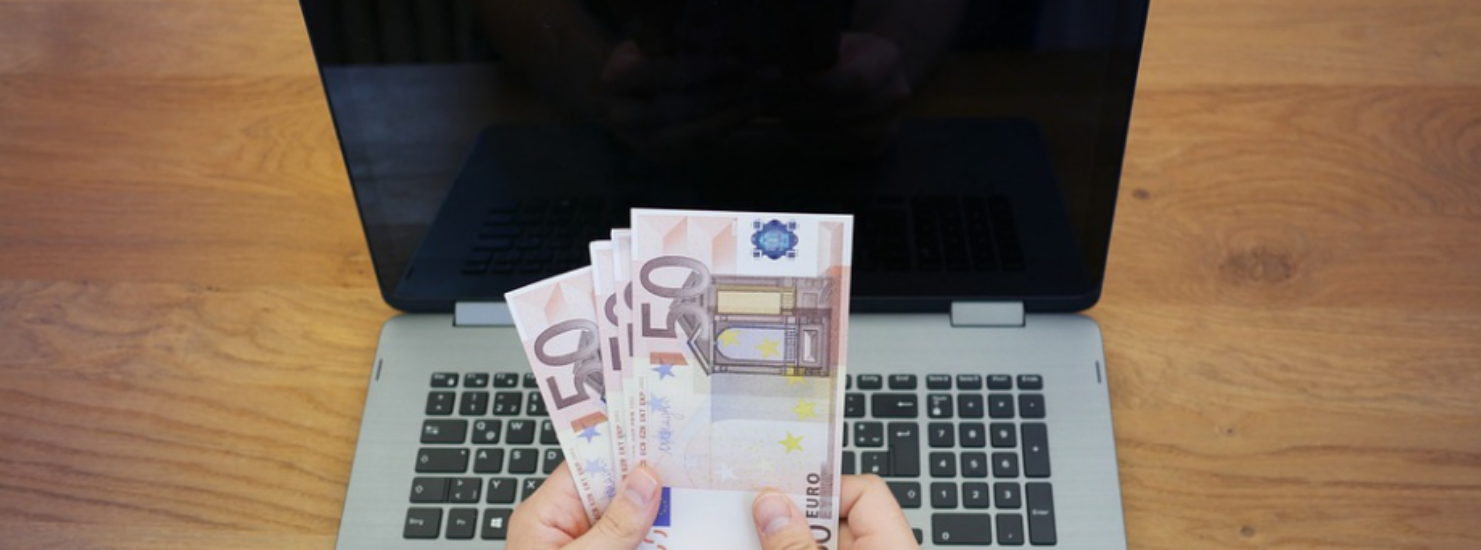 a person holding money