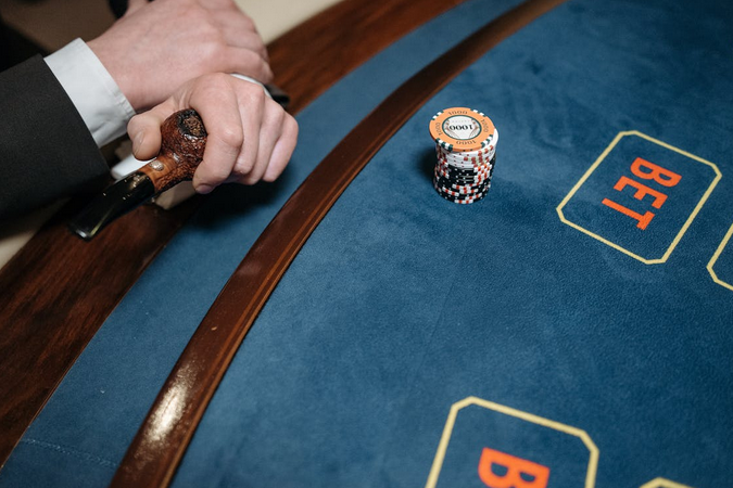 blue table